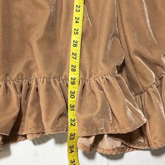 Free People Stella Velvet Mini Dress in Tan - Picture 12 of 15
